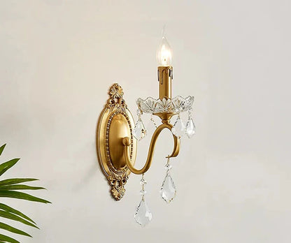 Chandelier en cristal et cuivre pour villa