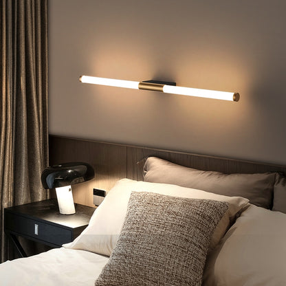 Gold Bar Shape Bedroom Wall Light