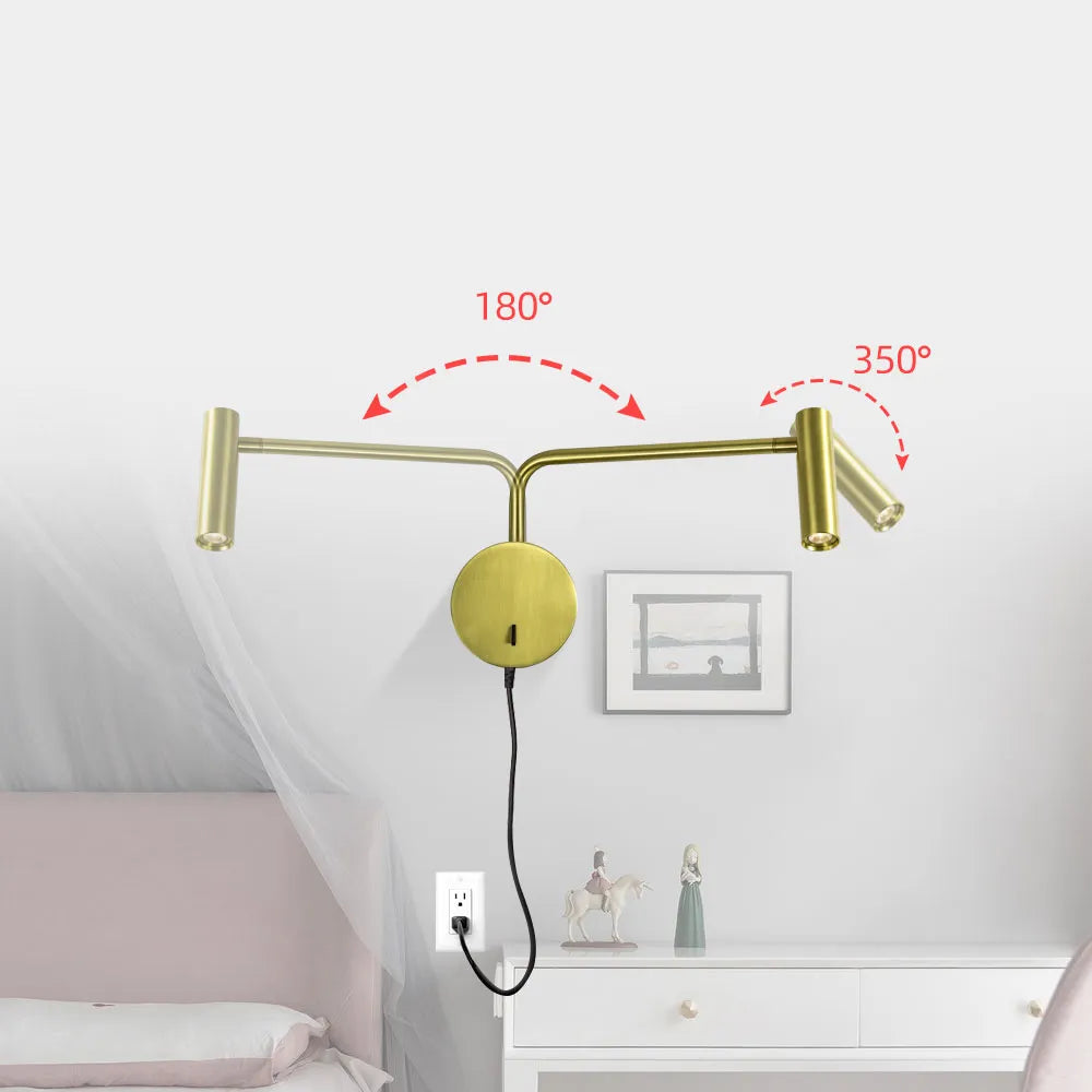 Bedside Wall Lamp with plug