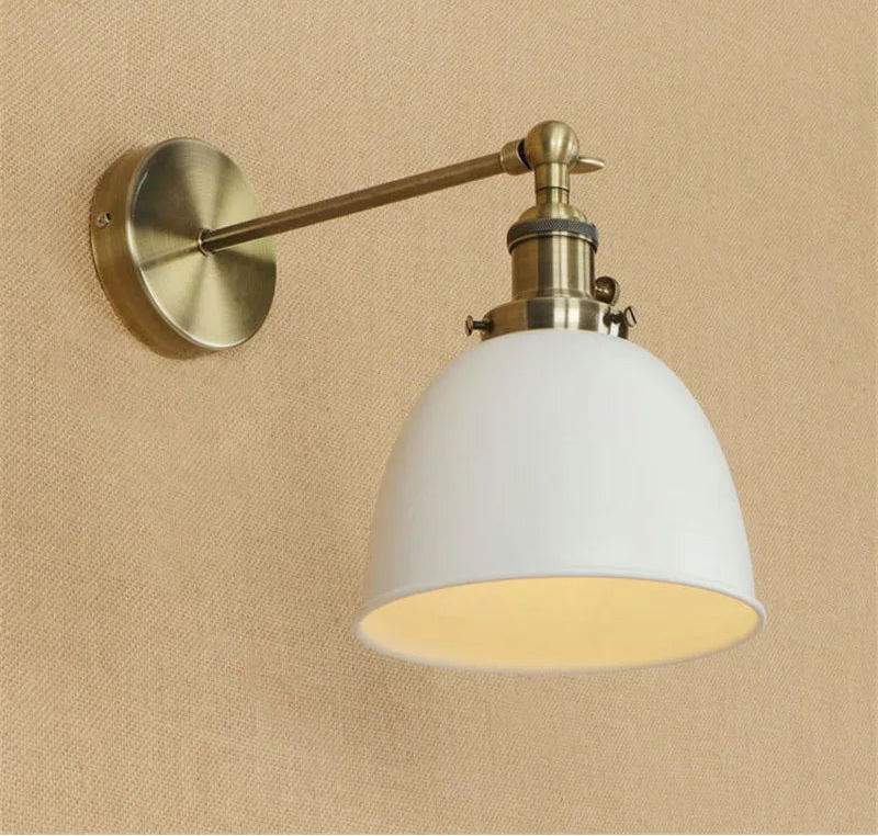 Brass retro wall light
