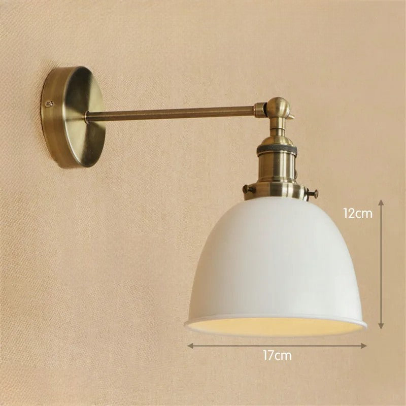 Brass retro wall light