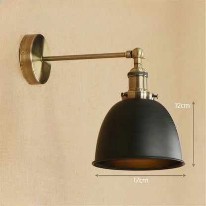 Brass retro wall light