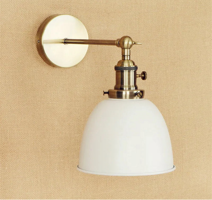 Brass retro wall light