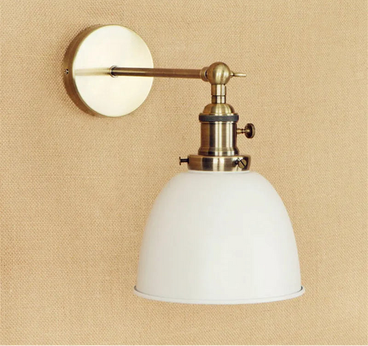 Brass retro wall light