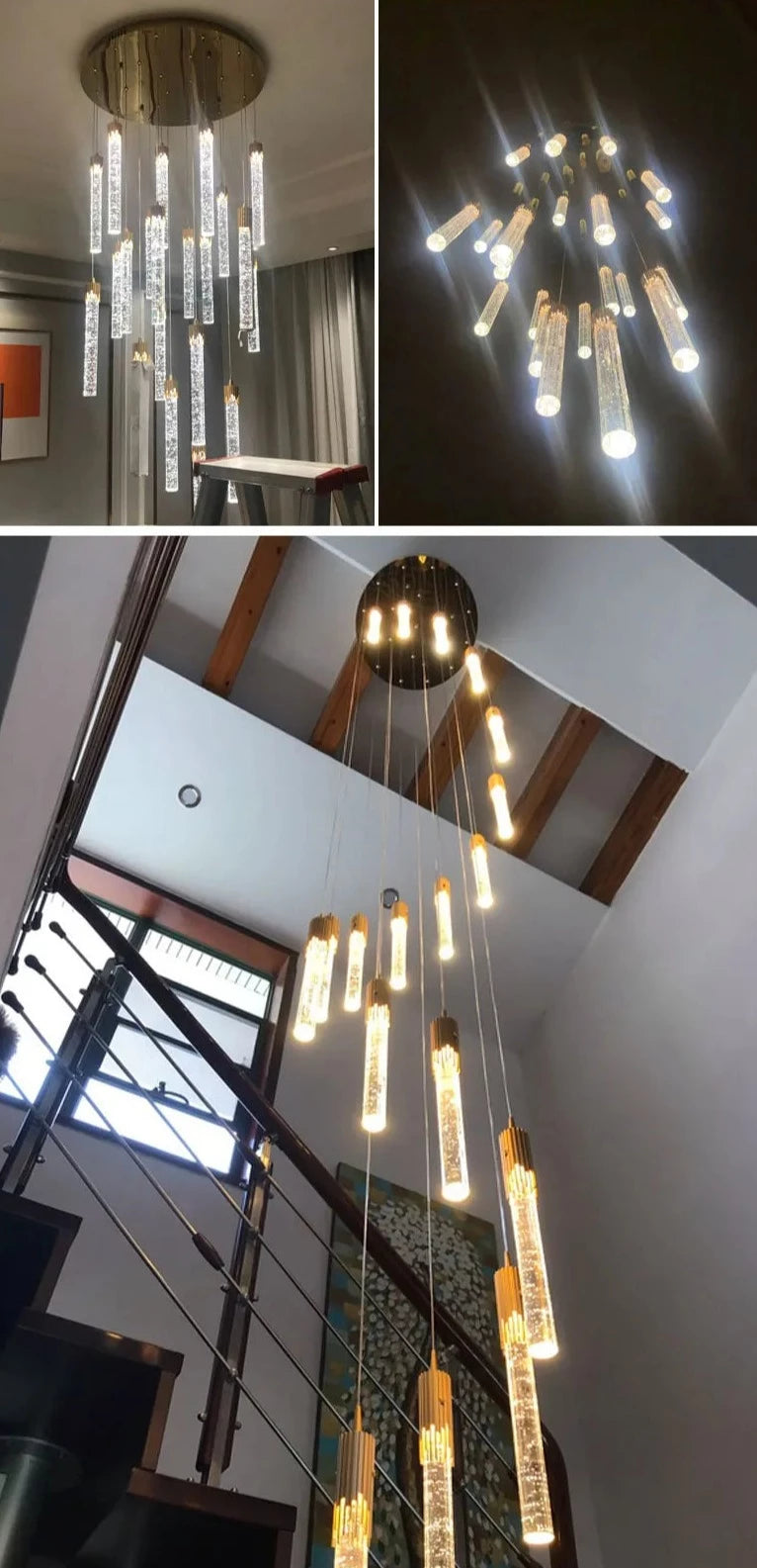 Nordic crystal villa chandelier