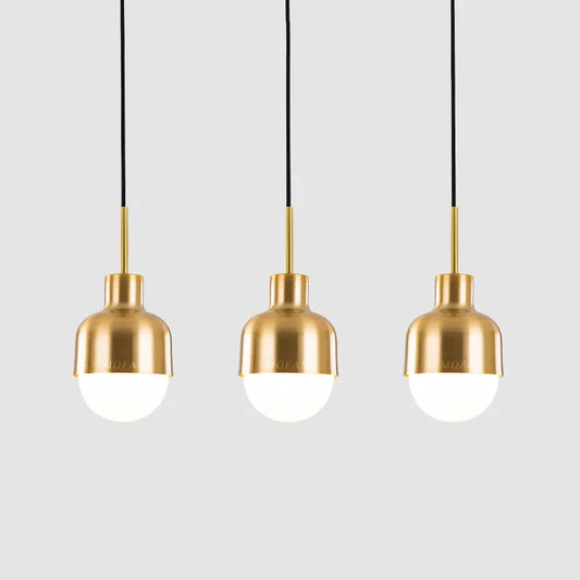 Modern gold dining pendant