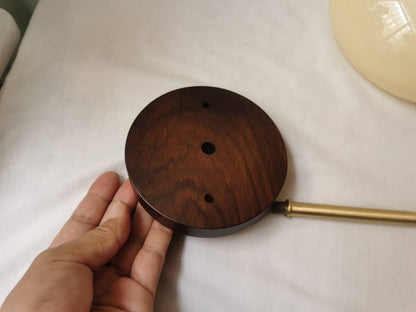 LUXELY applique moderna in ottone e noce wabi-sabi