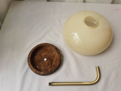 LUXELY applique moderna in ottone e noce wabi-sabi