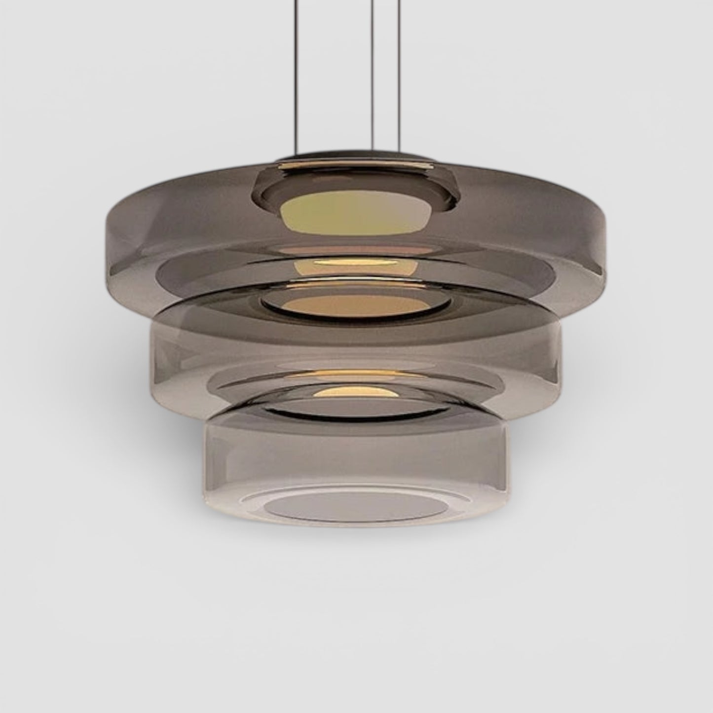 Smoky glass modern art deco ceiling light