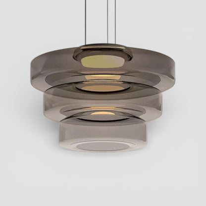 Smoky glass modern art deco ceiling light