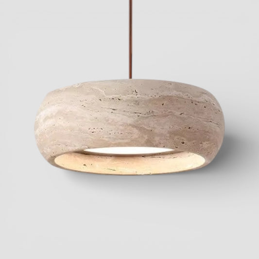 Travertine stone LED modern pendant light