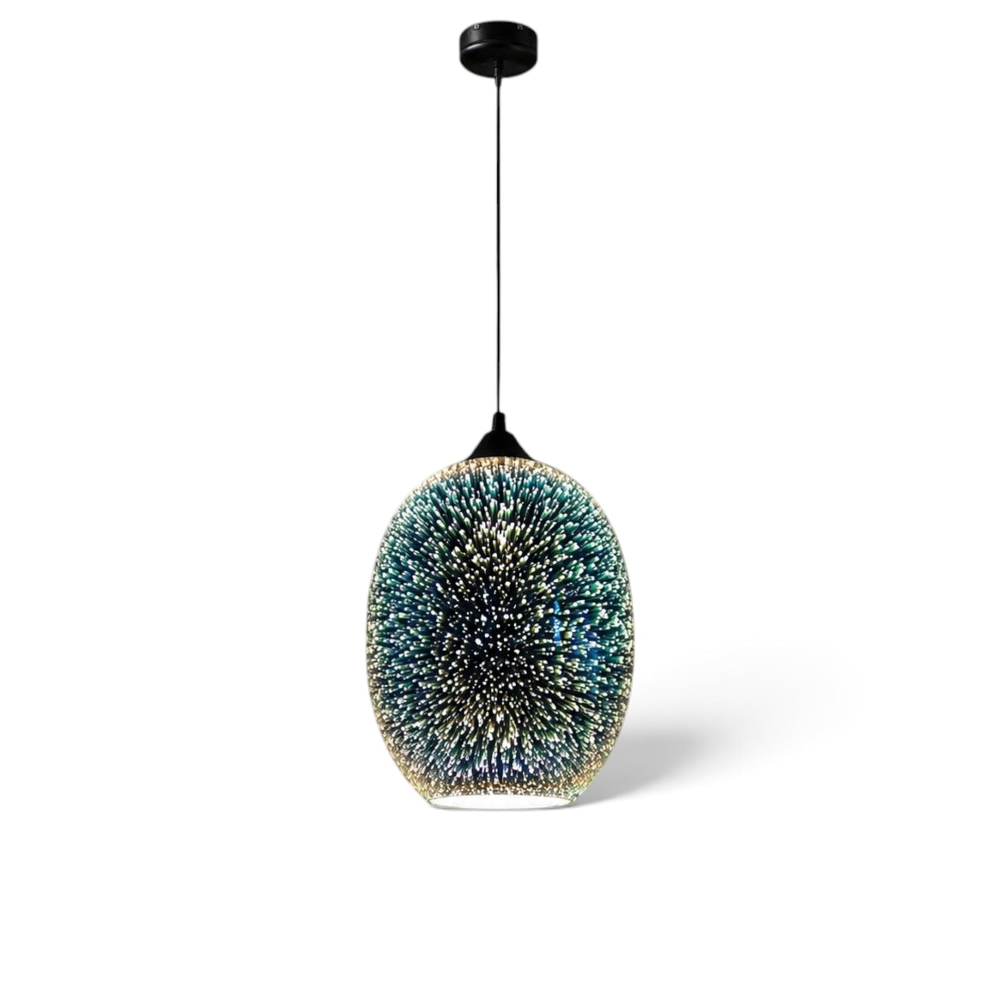 Modern taklampa med 3D-fyrverkerieffekt