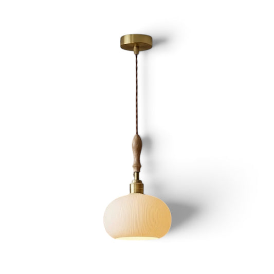 LUXELY modern minimalist white ceramic pendant light