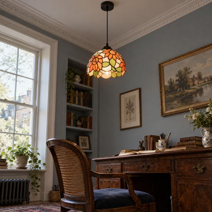 Tiffany-style glass pendant light