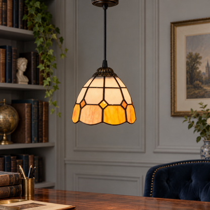 Tiffany-style glass pendant light