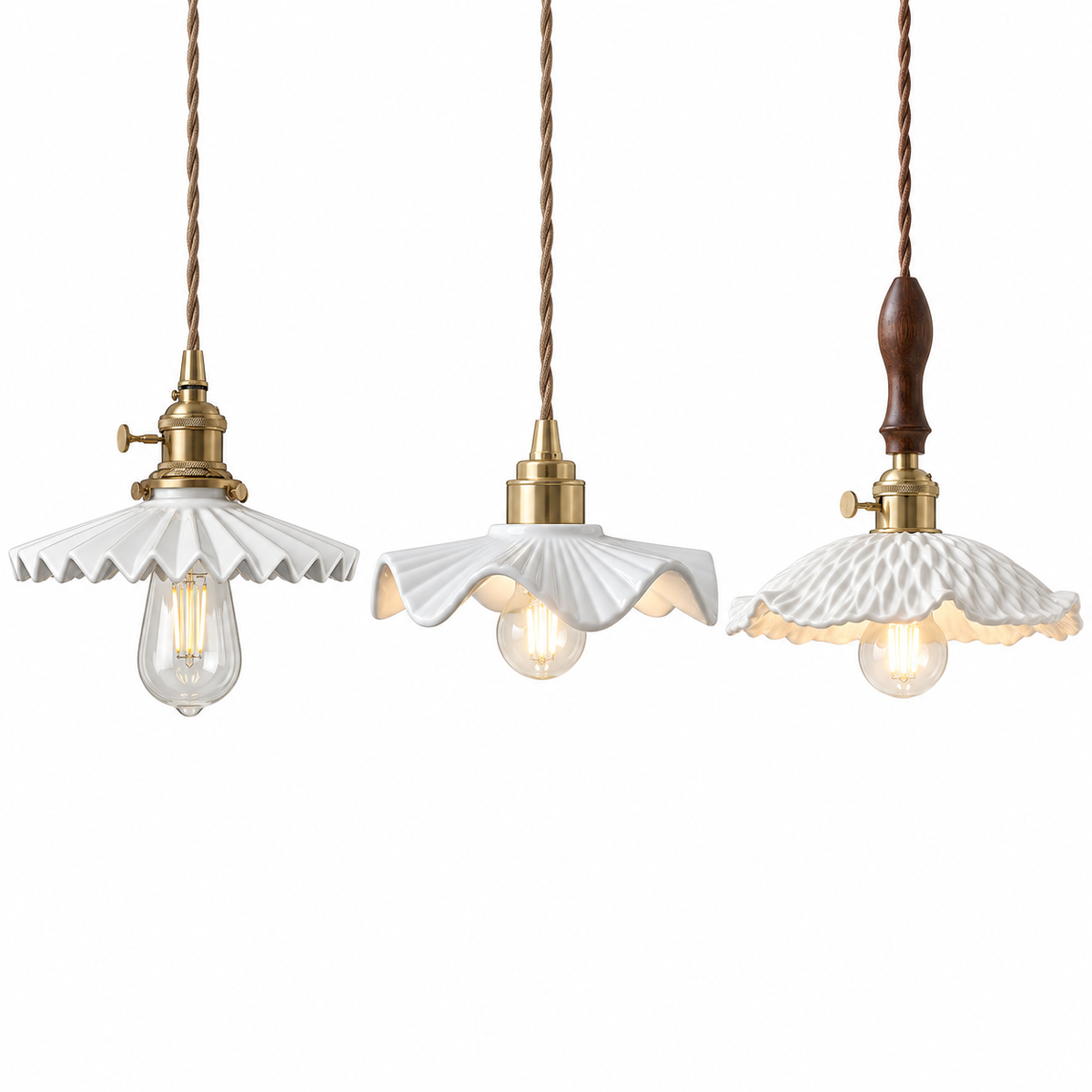 Japanese ceramic pendant light