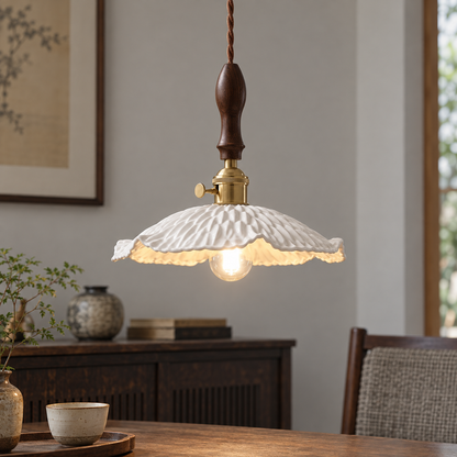 Japanese ceramic pendant light