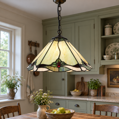 Tiffany-style glass kitchen pendant light