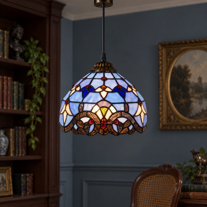 Tiffany-style glass pendant light