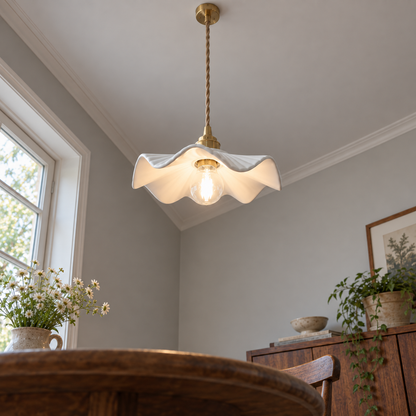 Japanese ceramic pendant light