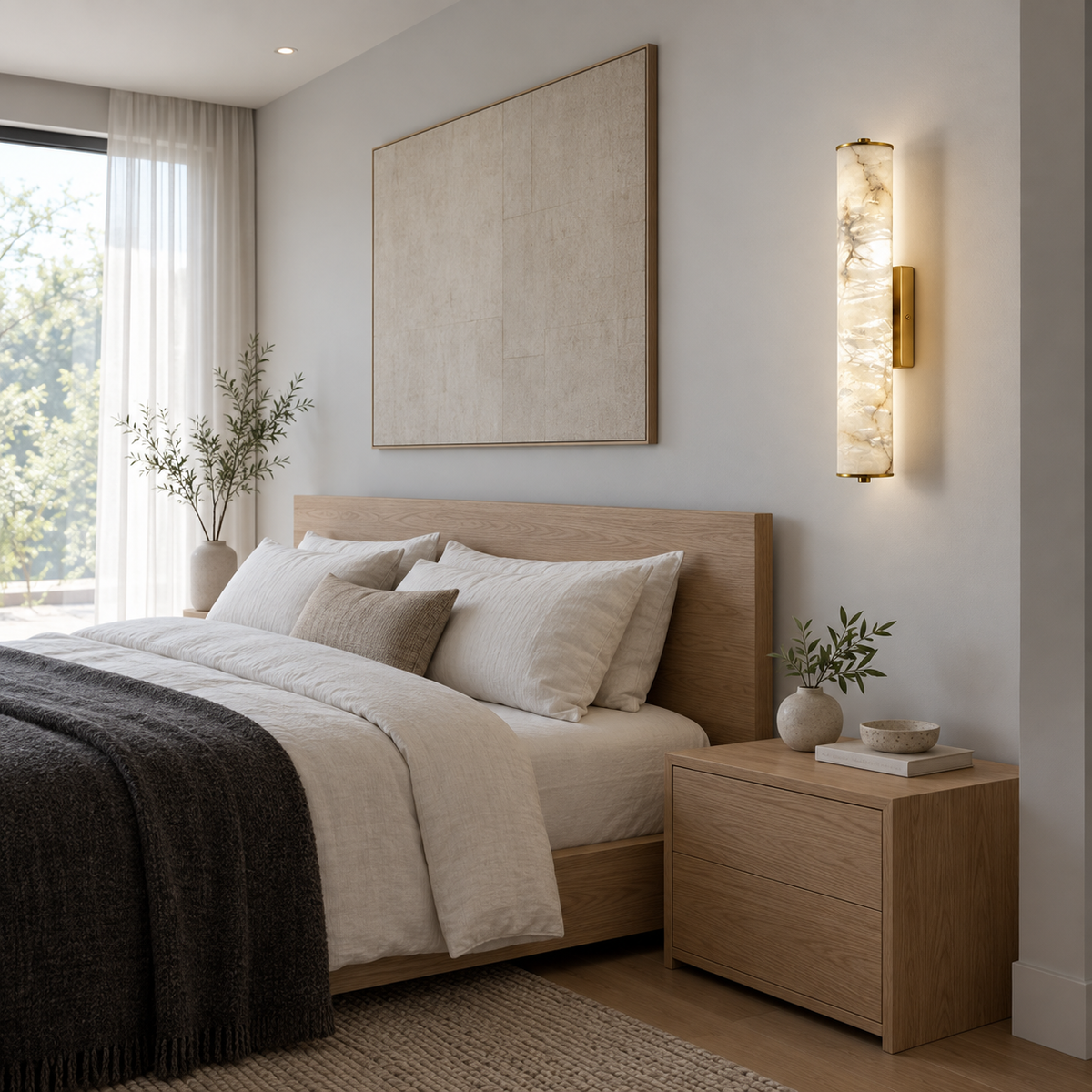 Wabi sabi luxury marble sconce