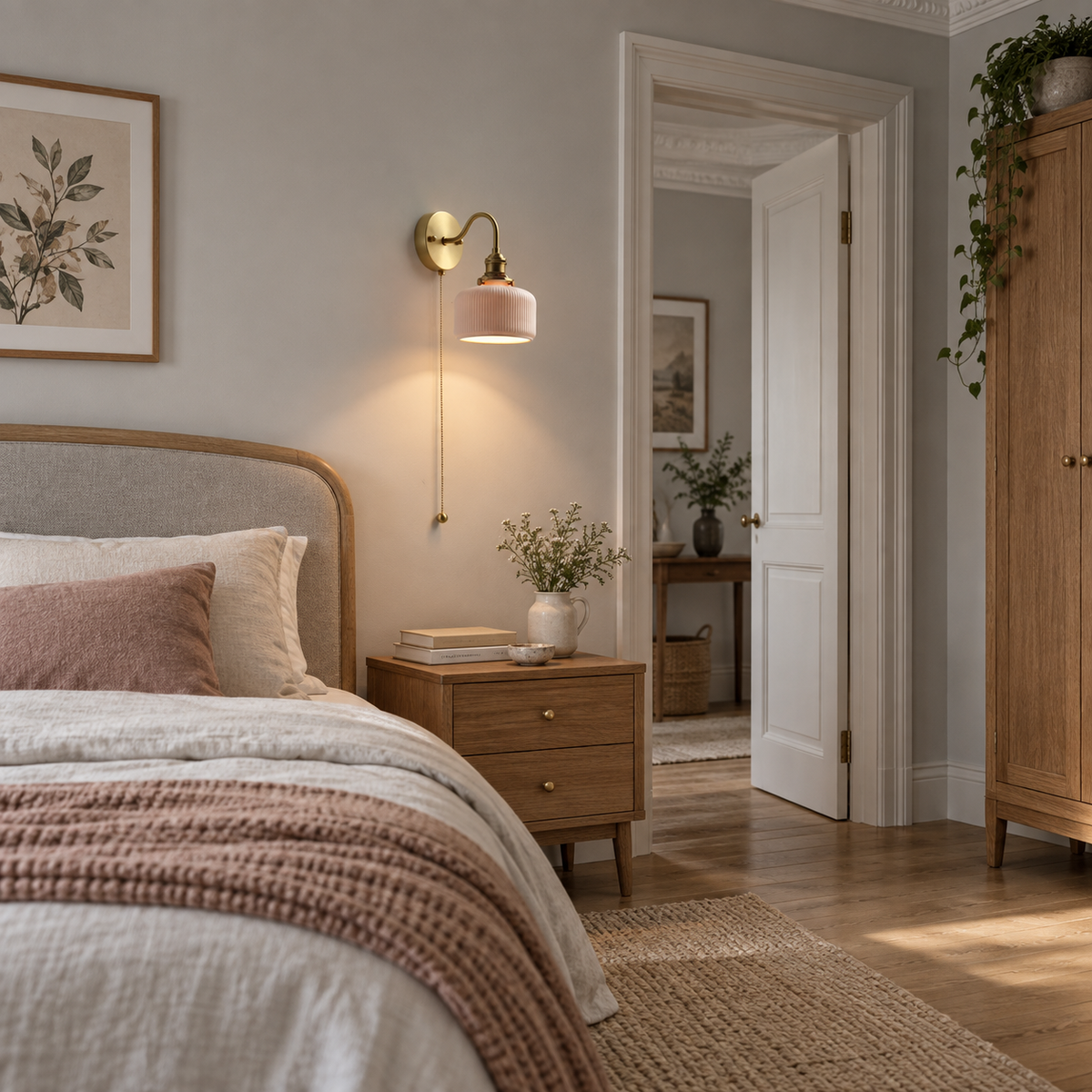 Scandinavische keramische wandlamp