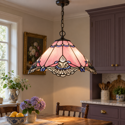 Tiffany-style glass kitchen pendant light