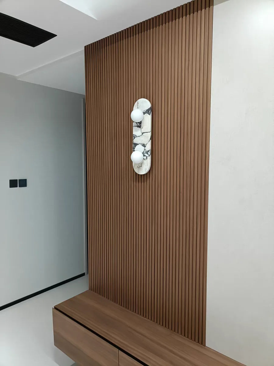 Minimalistisk vägglampa i marmor för hotell