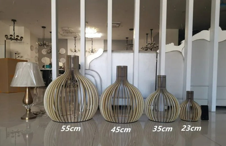 Scandinavische houten hanglamp