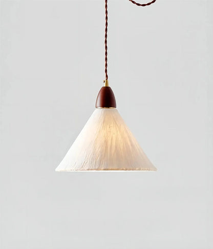 Suspension en papier de riz couleur noyer, style wabi sabi