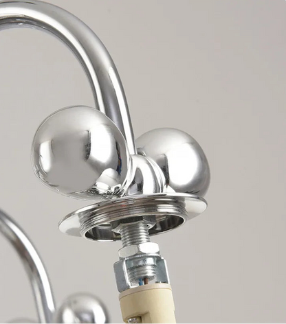 Cremefarbener Glas-Kronleuchter