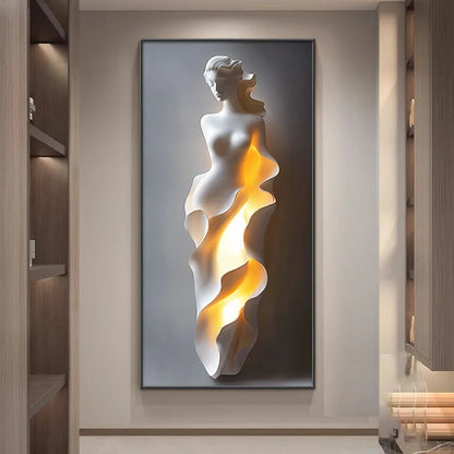 Abstracte wandlamp voor op de muur