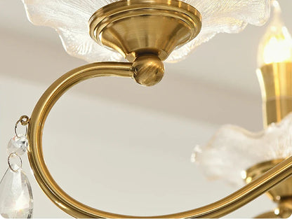 European antique copper chandelier