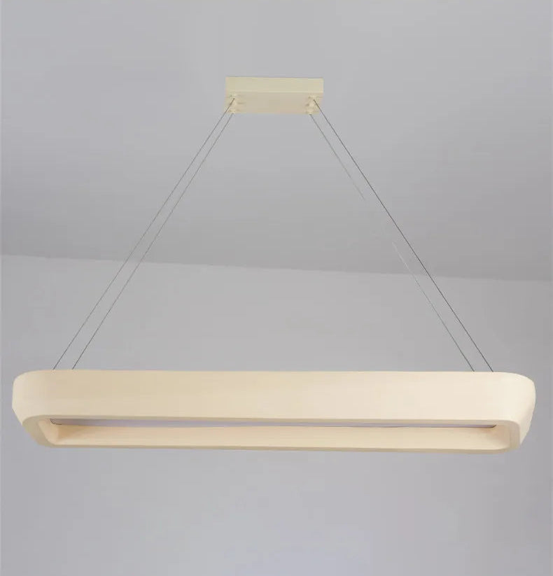 Wabi sabi rectangular pendant light for dining room