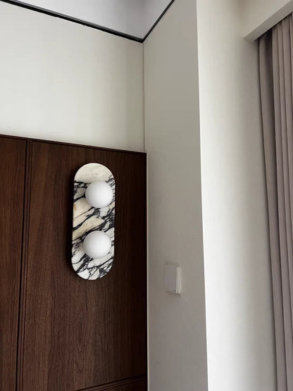 Minimalistisk vägglampa i marmor för hotell