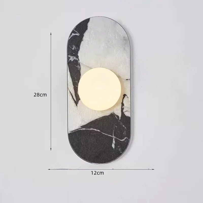 Lyxig vägglampa i marmorsten