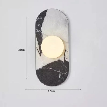 Lyxig vägglampa i marmorsten