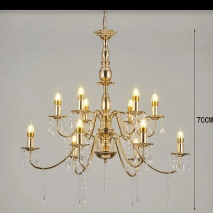 Gilded wedding salon chandelier