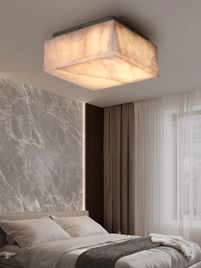 Plafonnier victorien en marbre naturel