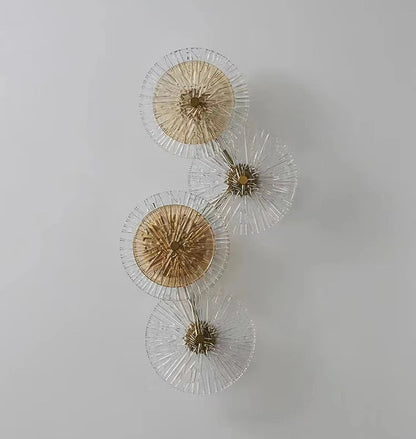 Lampada da parete moderna in vetro a forma di loto