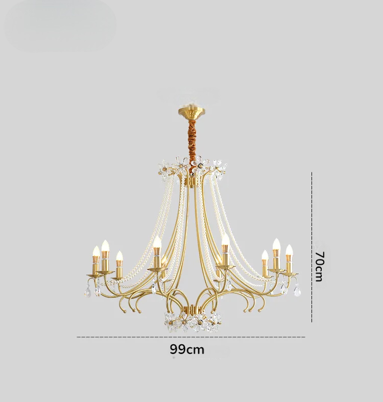 Parisian crystal salon fixture