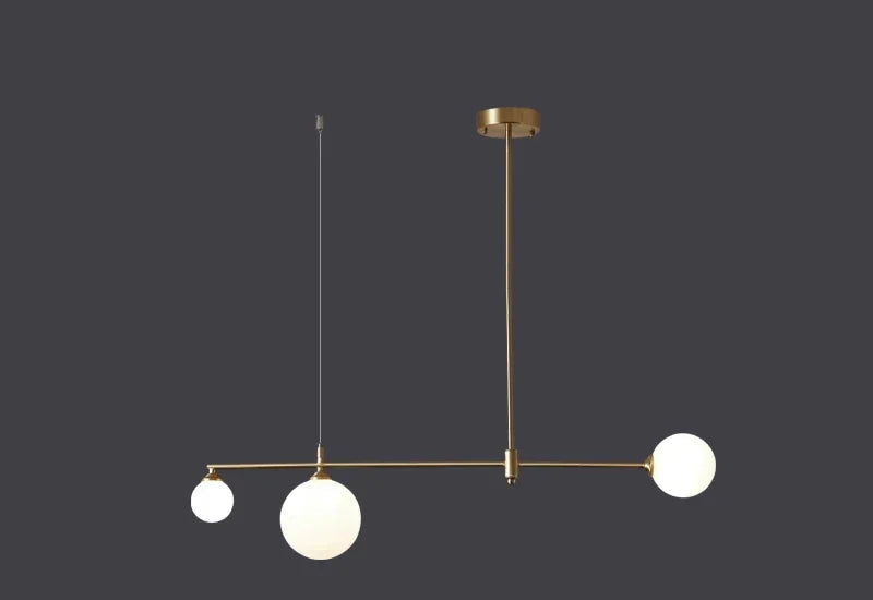 Suspension en verre et laiton g9