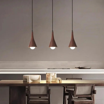 Walnut pendant light for living and dining room