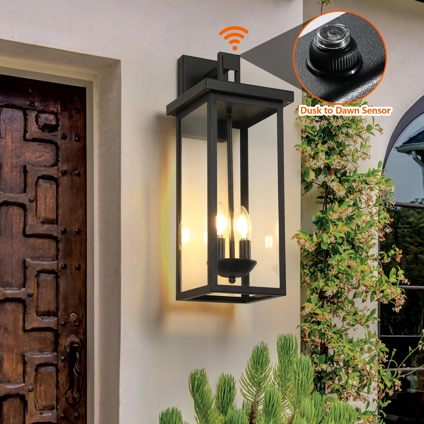 Dusk to dawn sensor IP65 wall lamp for villa