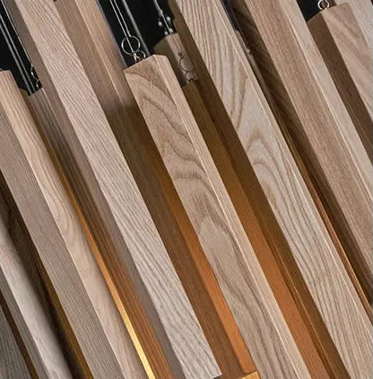 Solid wood LED pendant light for modern design