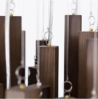 Solid wood LED pendant light for modern design