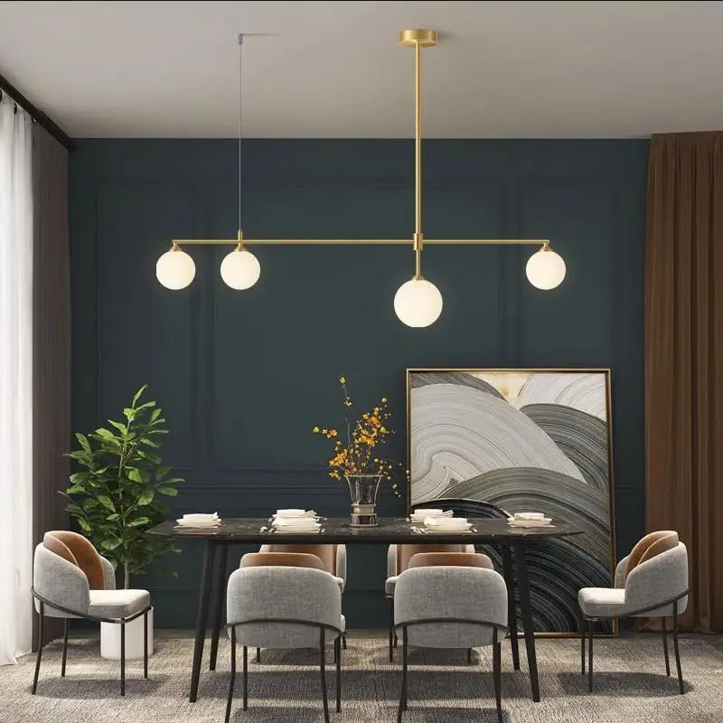 Suspension en verre et laiton g9