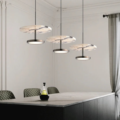 Alabaster modern luxury pendant light