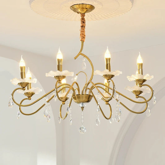 European antique copper chandelier