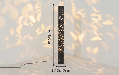 Dimmable projection floor lamp for living room and bedroom